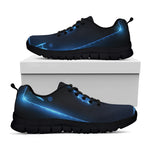 Blue Ace Card Print Black Sneakers