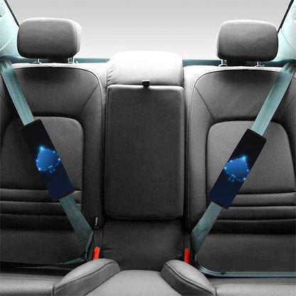 Blue Ace Card Print Car Seat Belt Covers