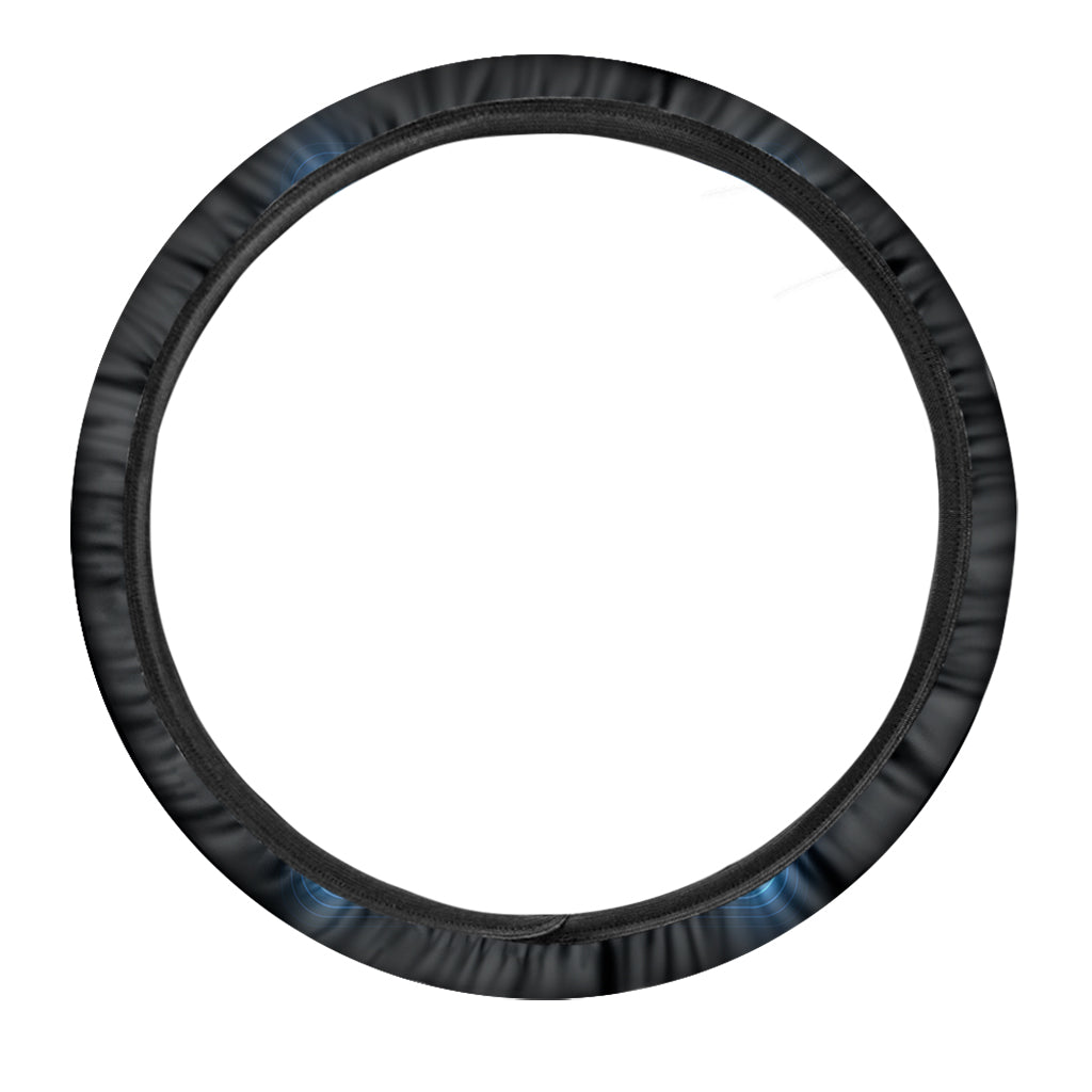 Blue Ace Card Print Car Steering Wheel Cover