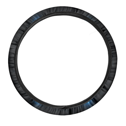 Blue Ace Card Print Car Steering Wheel Cover