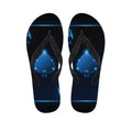 Blue Ace Card Print Flip Flops