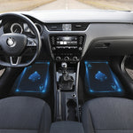 Blue Ace Card Print Front and Back Car Floor Mats