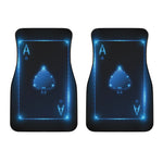 Blue Ace Card Print Front Car Floor Mats