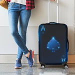 Blue Ace Card Print Luggage Cover