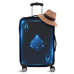 Blue Ace Card Print Luggage Cover