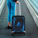 Blue Ace Card Print Luggage Cover