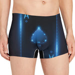 Blue Ace Card Print Men's Boxer Briefs