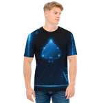 Blue Ace Card Print Men's T-Shirt