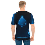 Blue Ace Card Print Men's T-Shirt