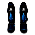 Blue Ace Card Print Muay Thai Shin Guards