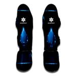 Blue Ace Card Print Muay Thai Shin Guard