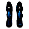 Blue Ace Card Print Muay Thai Shin Guard