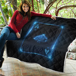 Blue Ace Card Print Quilt