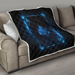 Blue Ace Card Print Quilt