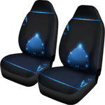 Blue Ace Card Print Universal Fit Car Seat Covers