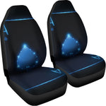 Blue Ace Card Print Universal Fit Car Seat Covers