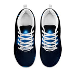 Blue Ace Card Print White Sneakers