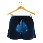 Blue Ace Card Print Women's Shorts