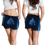 Blue Ace Card Print Women's Shorts
