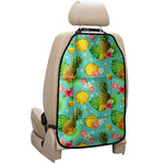 Blue Aloha Pineapple Pattern Print Car Seat Organizers