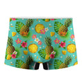 Blue Aloha Pineapple Pattern Print Men's Boxer Briefs