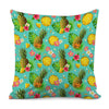 Blue Aloha Pineapple Pattern Print Pillow Cover