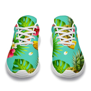 Blue Aloha Pineapple Pattern Print Sport Shoes GearFrost