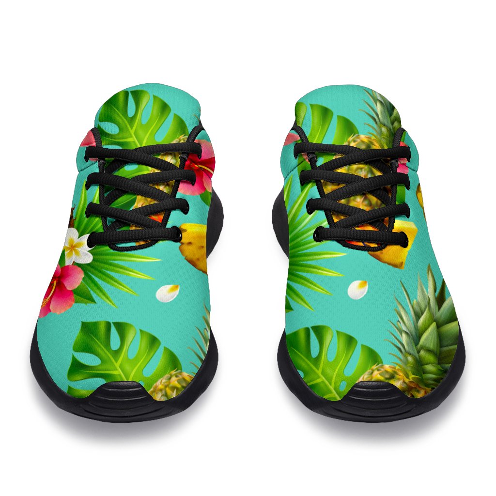 Blue Aloha Pineapple Pattern Print Sport Shoes GearFrost