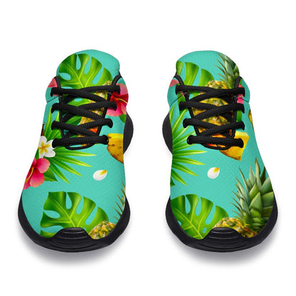 Blue Aloha Pineapple Pattern Print Sport Shoes GearFrost