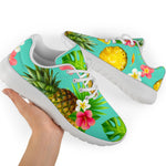 Blue Aloha Pineapple Pattern Print Sport Shoes GearFrost