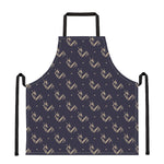 Blue And Beige Mantis Pattern Print Apron