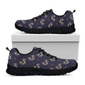 Blue And Beige Mantis Pattern Print Black Running Shoes