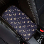 Blue And Beige Mantis Pattern Print Car Center Console Cover