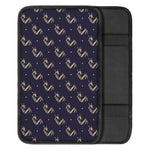 Blue And Beige Mantis Pattern Print Car Center Console Cover