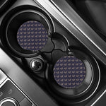 Blue And Beige Mantis Pattern Print Car Coasters