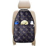 Blue And Beige Mantis Pattern Print Car Seat Organizers