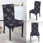 Blue And Beige Mantis Pattern Print Dining Chair Slipcover