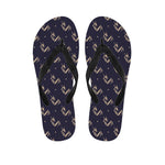 Blue And Beige Mantis Pattern Print Flip Flops