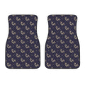 Blue And Beige Mantis Pattern Print Front Car Floor Mats