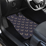 Blue And Beige Mantis Pattern Print Front Car Floor Mats