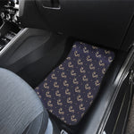 Blue And Beige Mantis Pattern Print Front Car Floor Mats