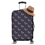 Blue And Beige Mantis Pattern Print Luggage Cover