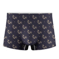 Blue And Beige Mantis Pattern Print Men's Boxer Briefs