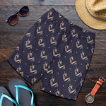 Blue And Beige Mantis Pattern Print Men's Shorts