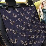 Blue And Beige Mantis Pattern Print Pet Car Back Seat Cover