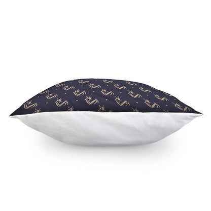 Blue And Beige Mantis Pattern Print Pillow Cover