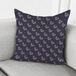 Blue And Beige Mantis Pattern Print Pillow Cover