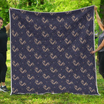 Blue And Beige Mantis Pattern Print Quilt