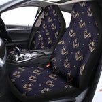 Blue And Beige Mantis Pattern Print Universal Fit Car Seat Covers