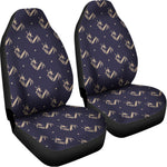 Blue And Beige Mantis Pattern Print Universal Fit Car Seat Covers